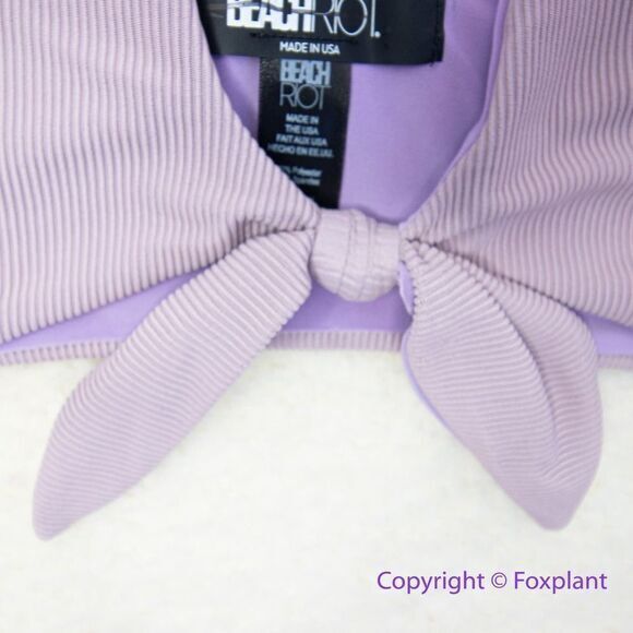 New! Set! Beach Riot Free People Rib Dallas Emma bikini bottom lavender, size XS - Picture 6 of 9